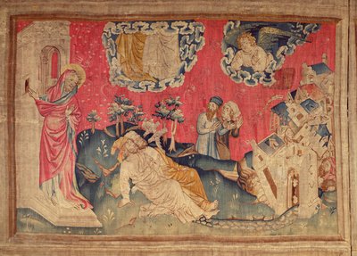 Die auferstandenen Zeugen, aus dem Apokalypse-Wandteppich von Angers, 1373-87 (Wandteppich) von Nicolas Bataille
